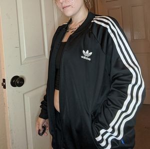Adidas zip up track suit jacket XL